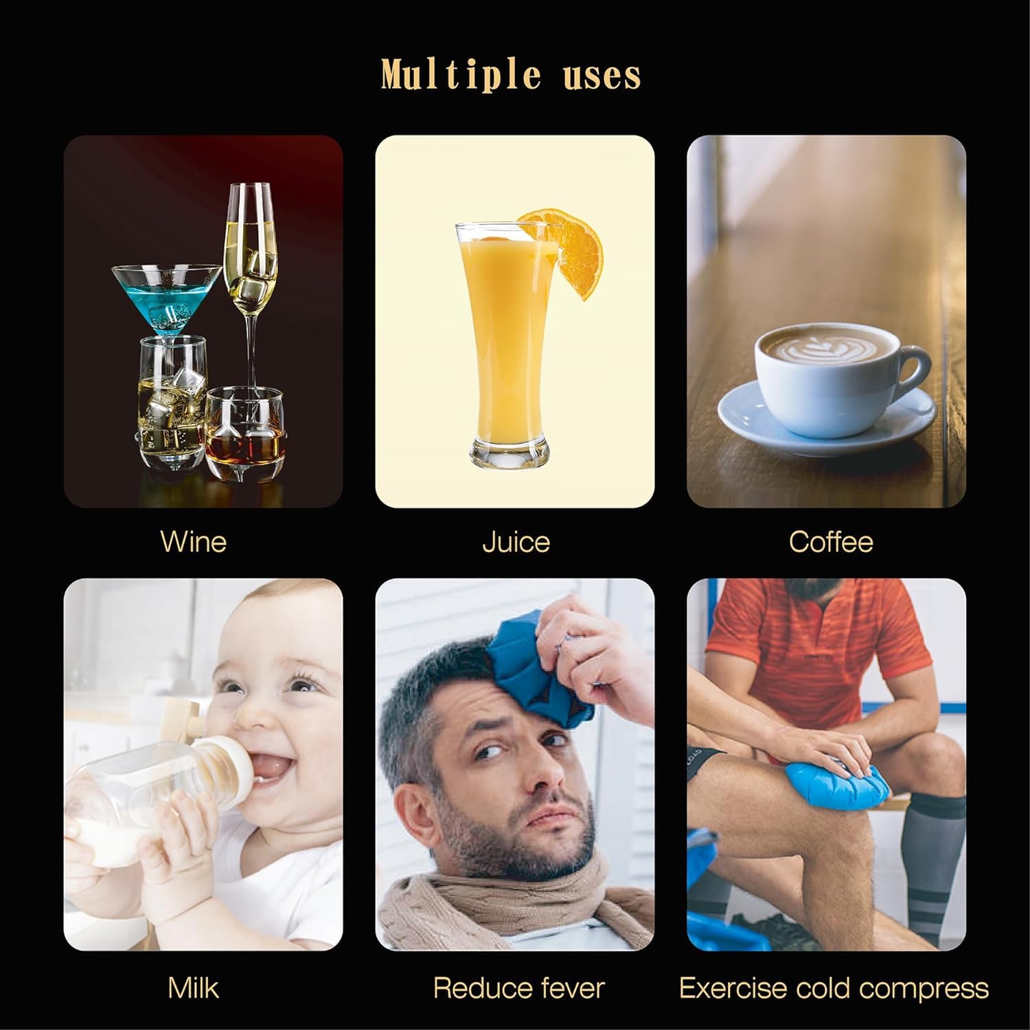 24 Stück Eiswürfel Aus Edelstahl Wiederverwendbare, Geschenke für Männer, Whisky Steine Ice Cube Set - Whiskysteine, Eiswürfel Für Whisky, Wein Kühlsteine (24 Stück)