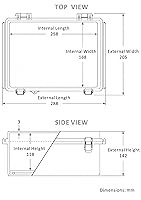 Vista 18 de Waterproof Electrical Junction Box IP67 ABS Plastic Enclosure with Hinged Cover with Mounting Plate, Wall Brackets