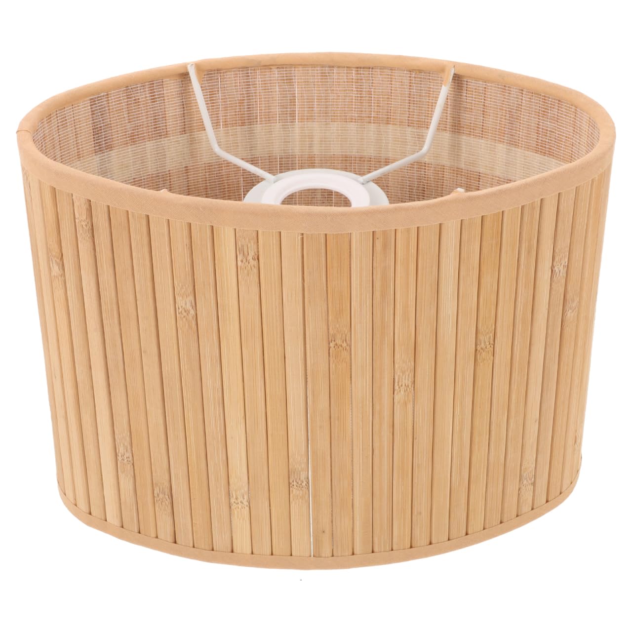 Alipis Bambus Lampenschirm Oval 5.1 Zoll Kompakter Tischlampenschirm Aus Geflochtenem Bambus Für E27 E14 Fassungen Mit Innenfutter Ideal Für Wohn- Und Arbeitszimmer