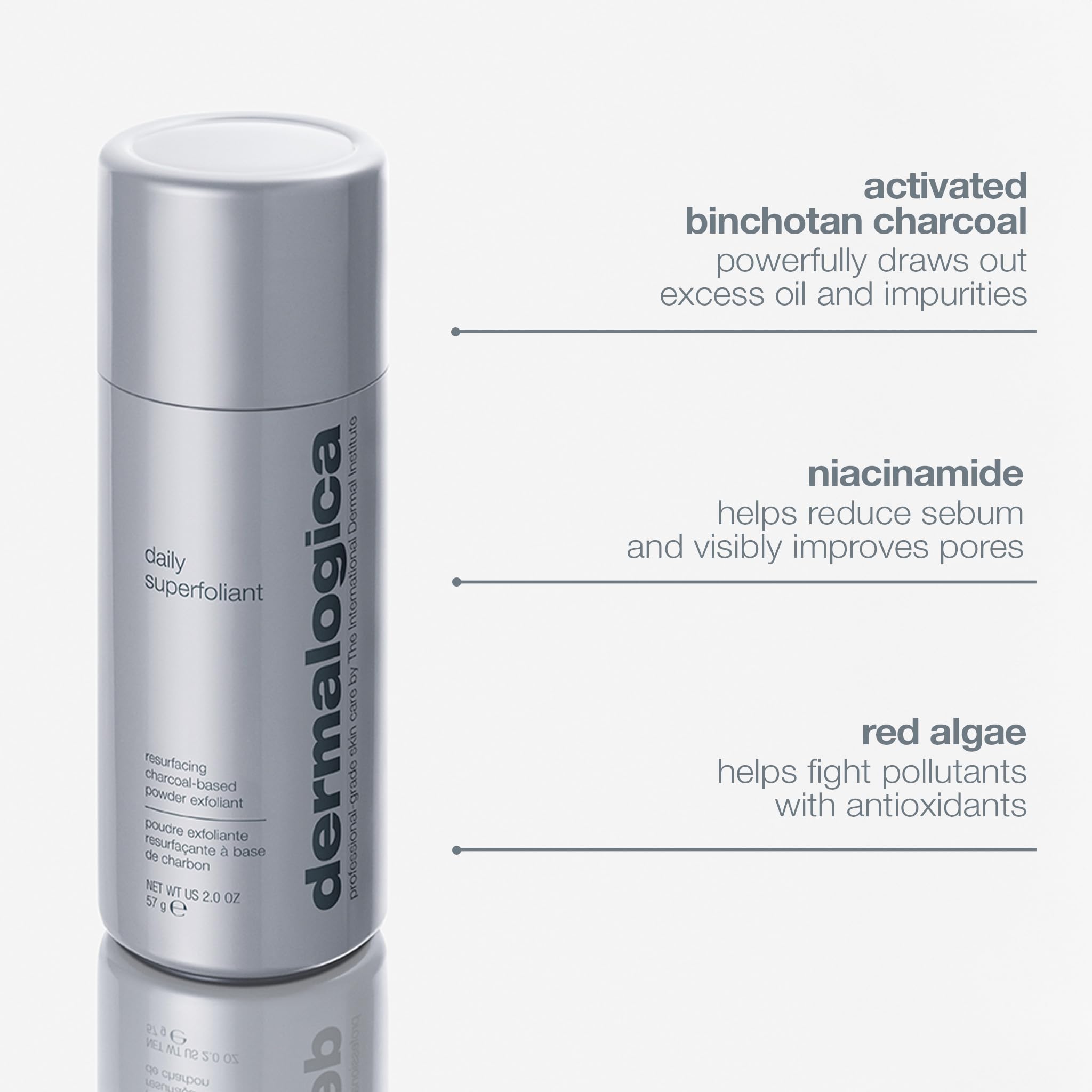 Dermalogica Daily Superfoliant Aktivkohle-Peeling | Aktivkohle-Peeling, das die Haut glättet und vor sichtbaren Auswirkungen von Umweltbelastungen schützt.