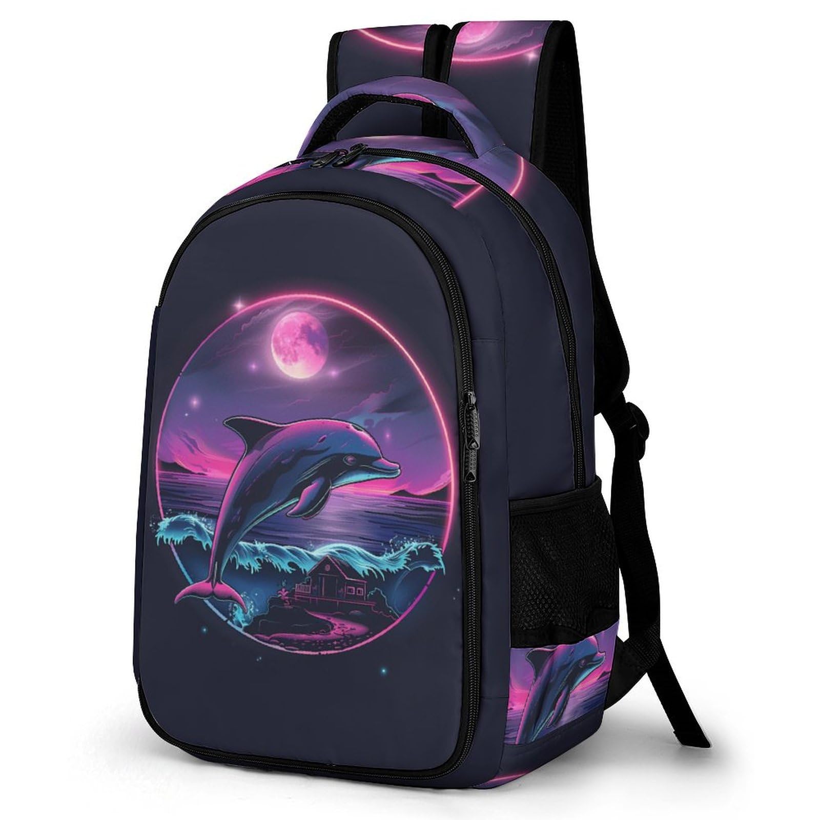 TPISLI Little Kids Backpack, Toddler School Bag Children Primary Schoolbag Dolphin Book Bag Waterproof Marine Life Rucksack Casual Daypack for Girls Boys Aged 2 3 4 5 6 Years