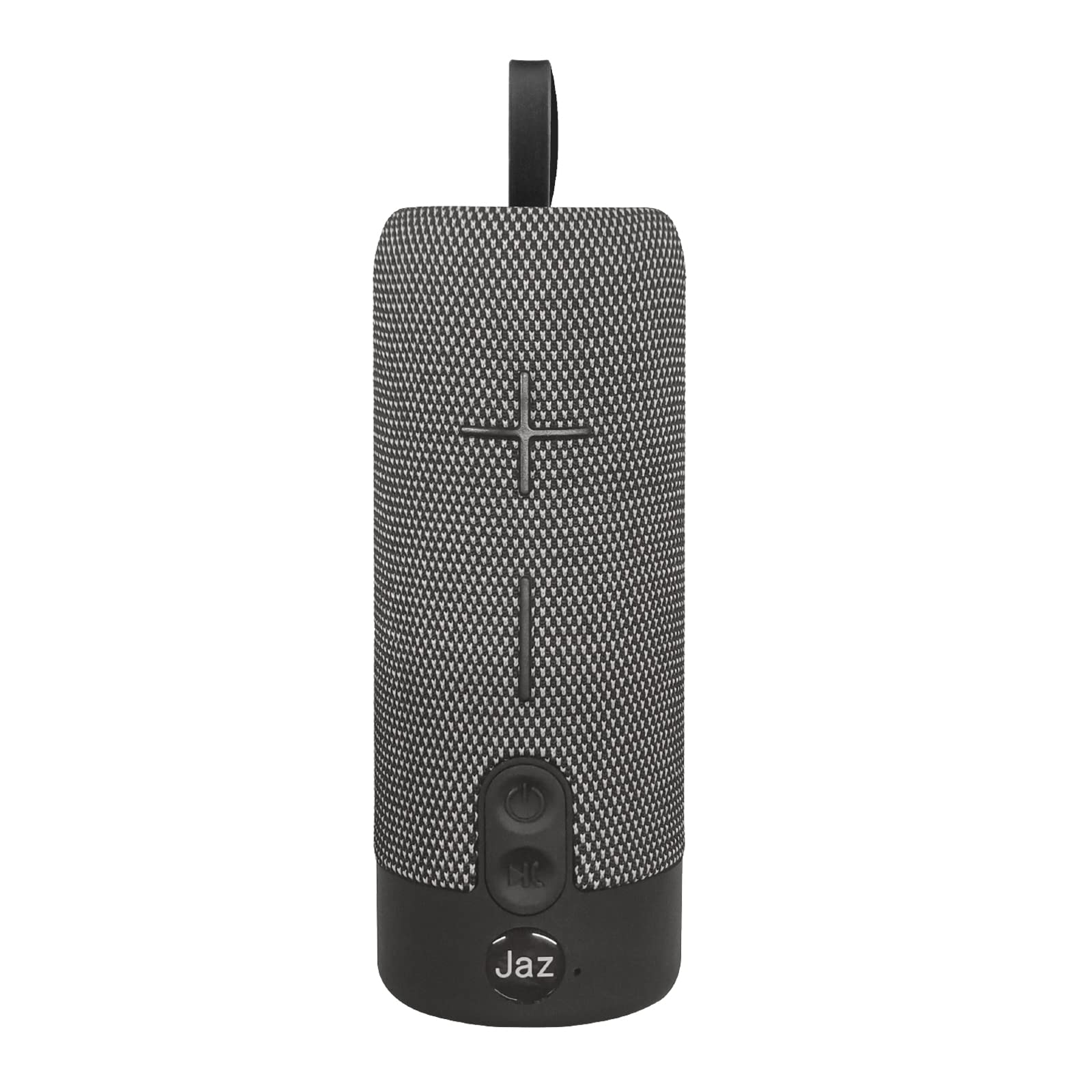 Jaz True Wireless Stereo Speaker with Microphone, Portable Bluetooth Speaker, Deep Bass & Loud Sounds, Compact Travel Friendly Design, Black Fabric
