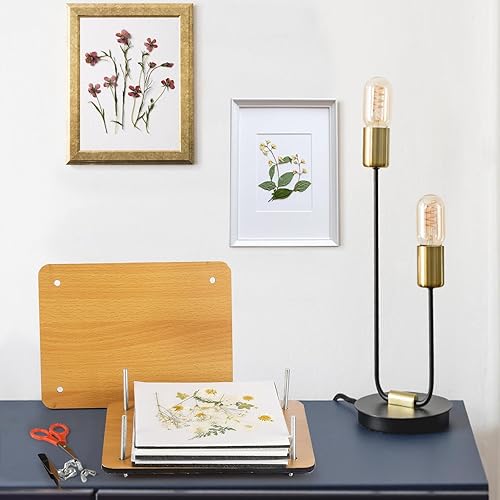 Miniatura 5 de Noamus Kit de prensa de flores de 54 piezas, 7 x 9.5 pulgadas, kit de prensado de hojas de madera de 6 capas para adultos, kit de preservación de