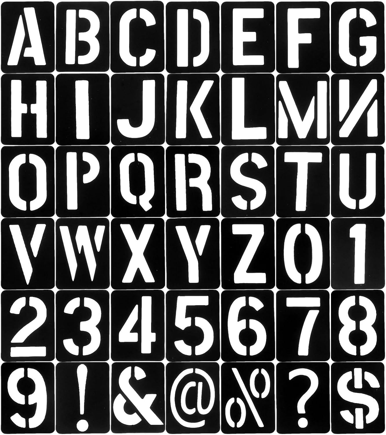 Xmas 42pcs Plastic Hollow Alphabet Templates for Wall Furniture Painting