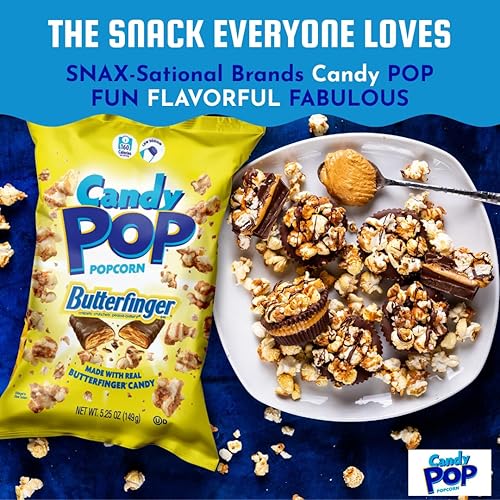 Miniatura 8 de Candy Pop Butterfinger Palomitas de maíz recubiertas de caramelo (bolsas de 5.25 onzas, 1 paquete)