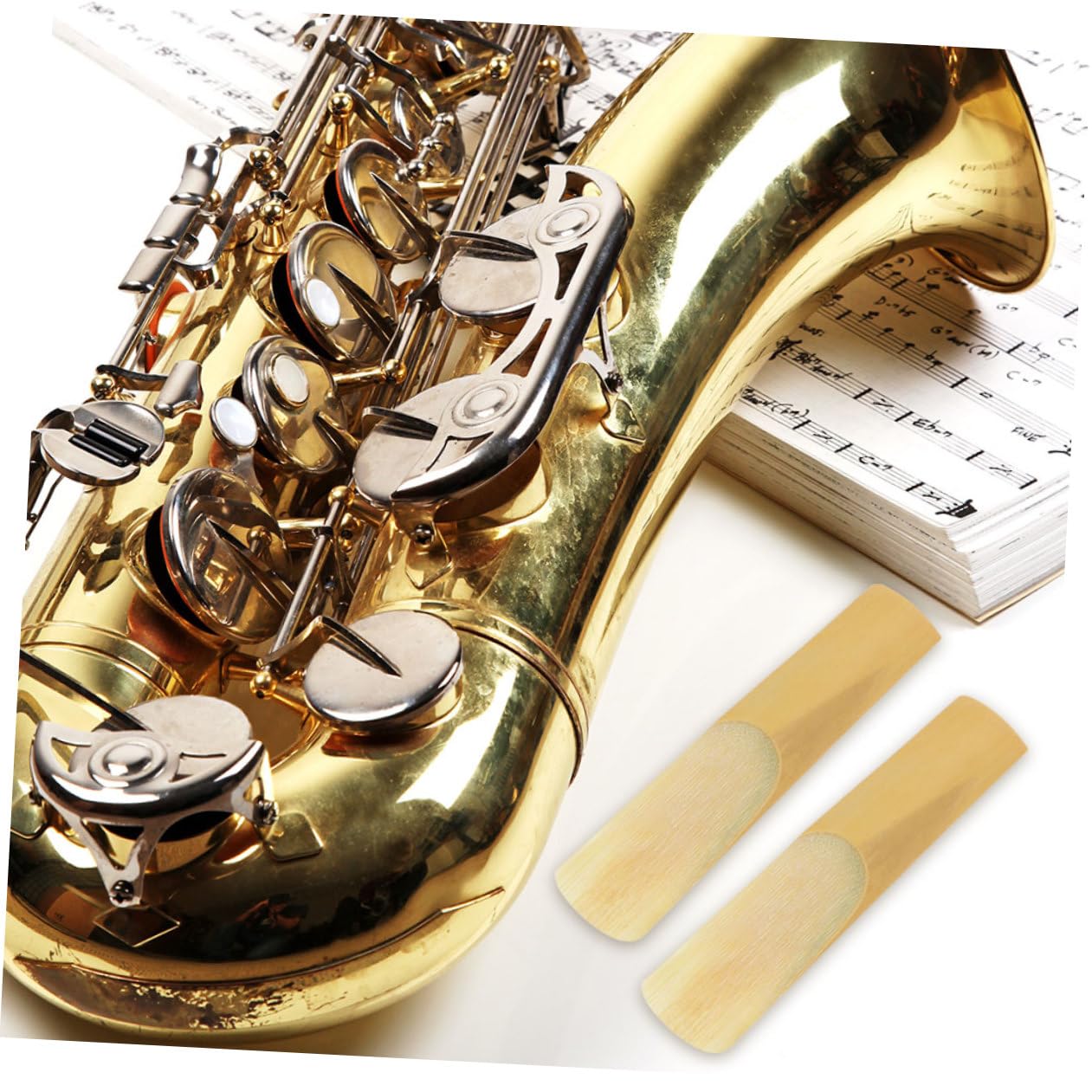 ifundom 50pezzi Ance Per Sax Tenore Sostituzione Di Qualità Per Strumenti Musicali Suono Stabile e Controllo Facile Compatibili Con La Maggior Parte Dei Sax Per Concerti e Prove