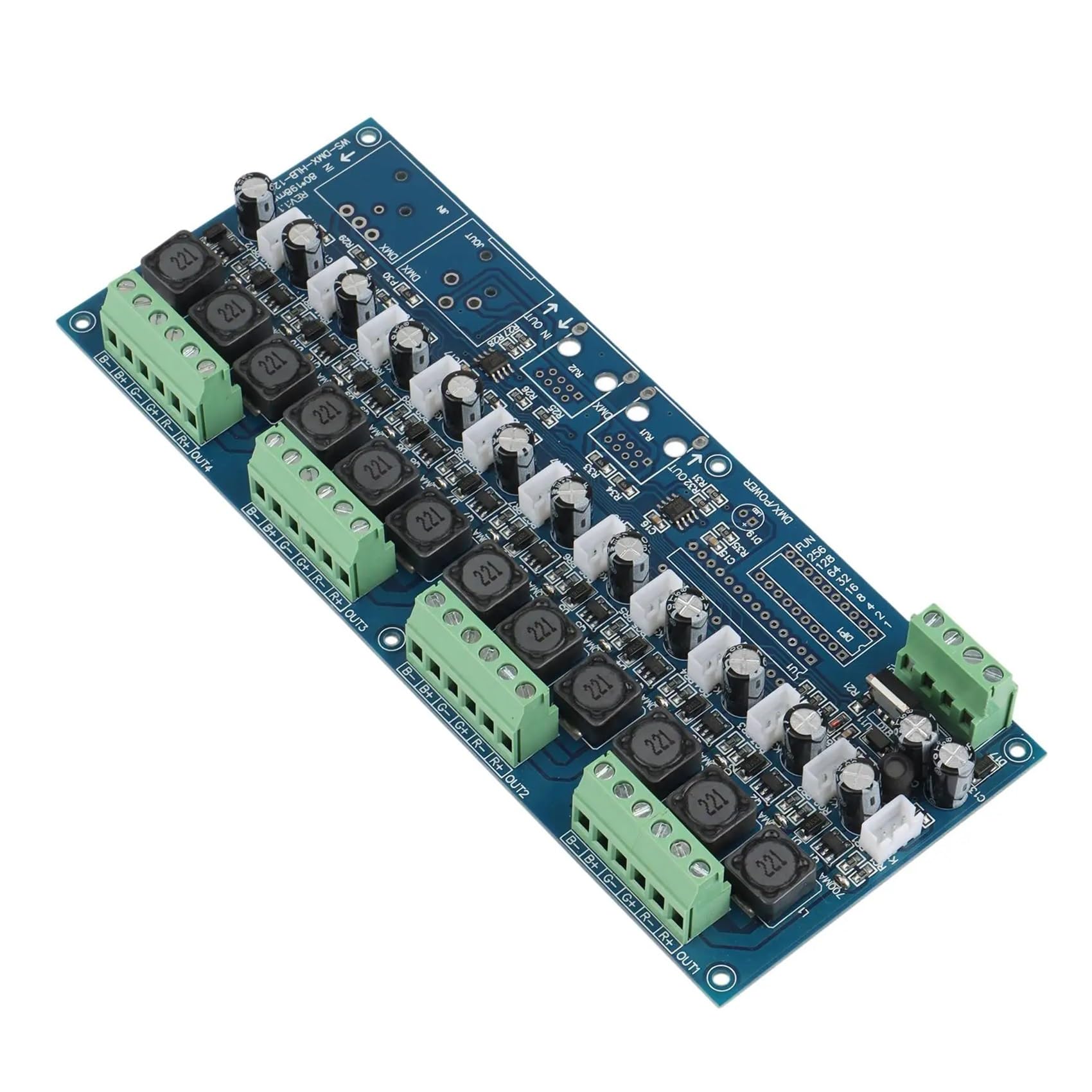 Controlador de Corriente Constante 12 Canales 512, decodificador y regulador Intensidad for Tiras Luces LED WS-DIM-12CH