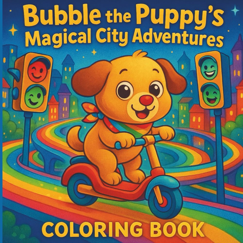 Bubble the Puppy’s Magical City Adventures: COLORING BOOK
