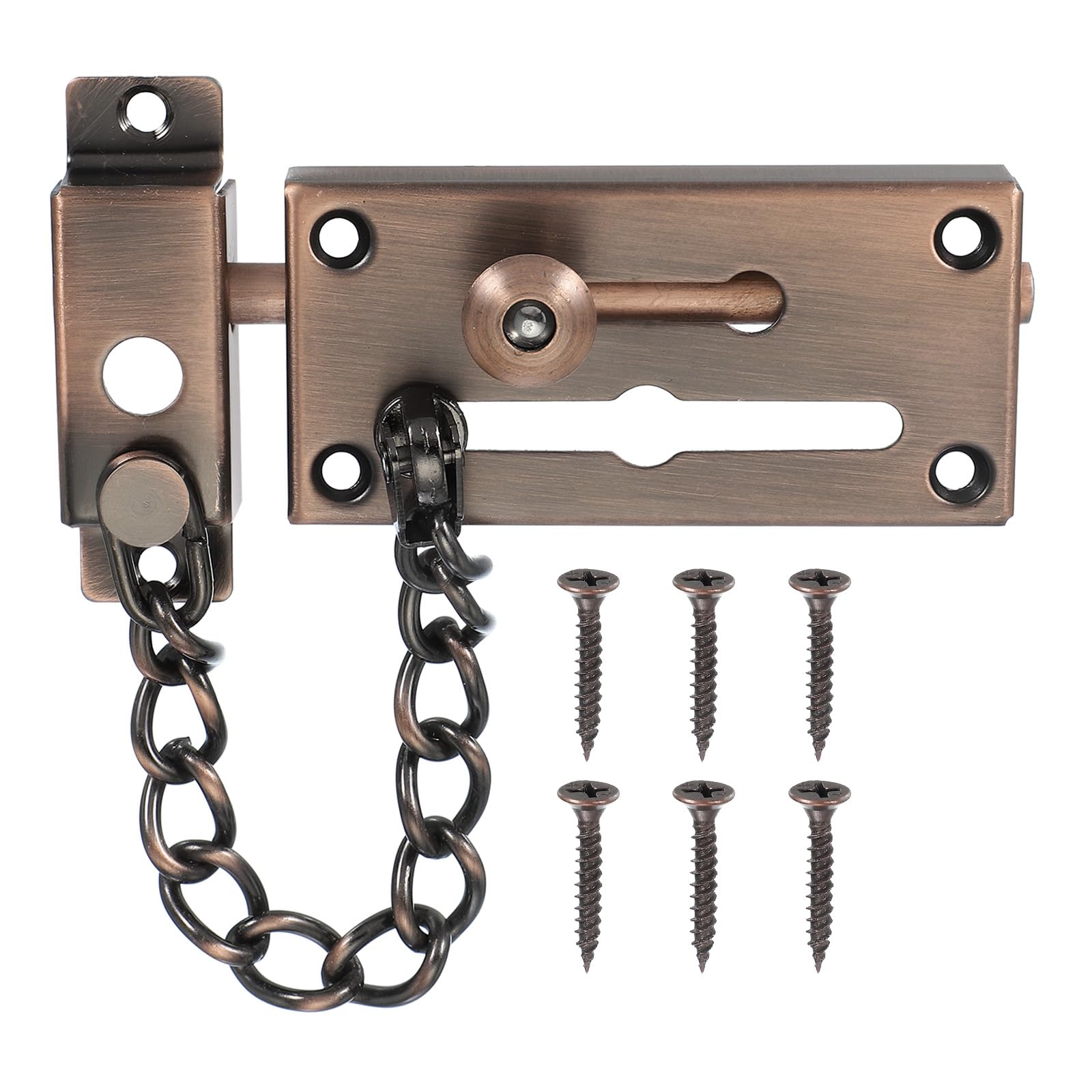 PATIKIL Slide Bolt Gate Latch with Chain Door Guard Lock