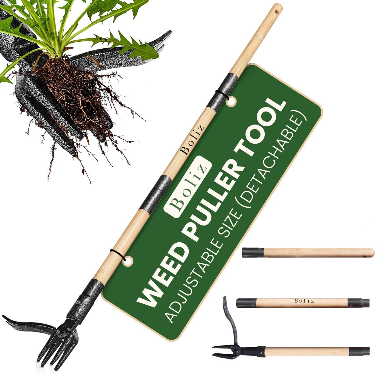 Amazon.com : Boliz 46” Detachable Weed Puller Tool Stand up Heavy