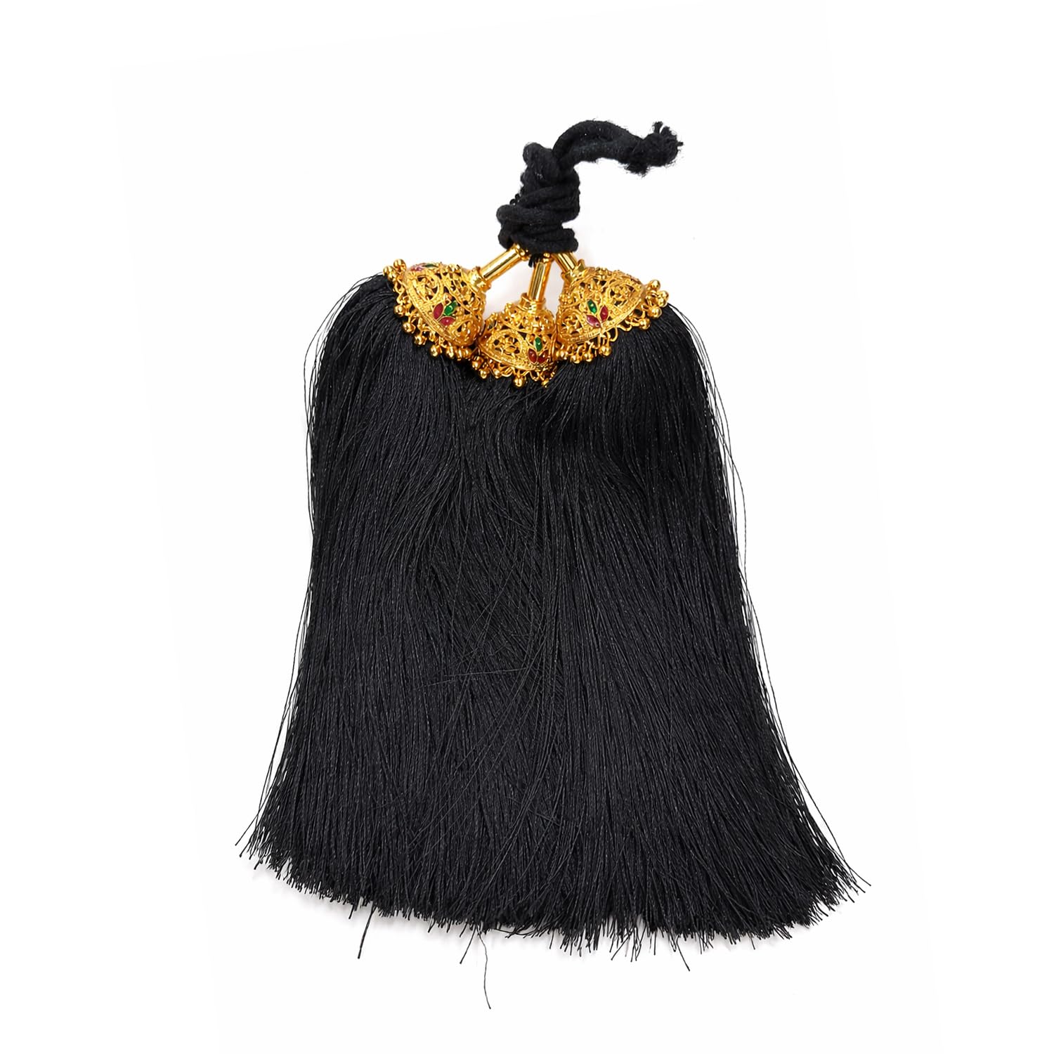 VAMA FASHION Traditional Indian Hair Kunjalam Jadai Set, Wedding Dance Hair Jewellery, Bharatanatyam Kuchipudi Accessories