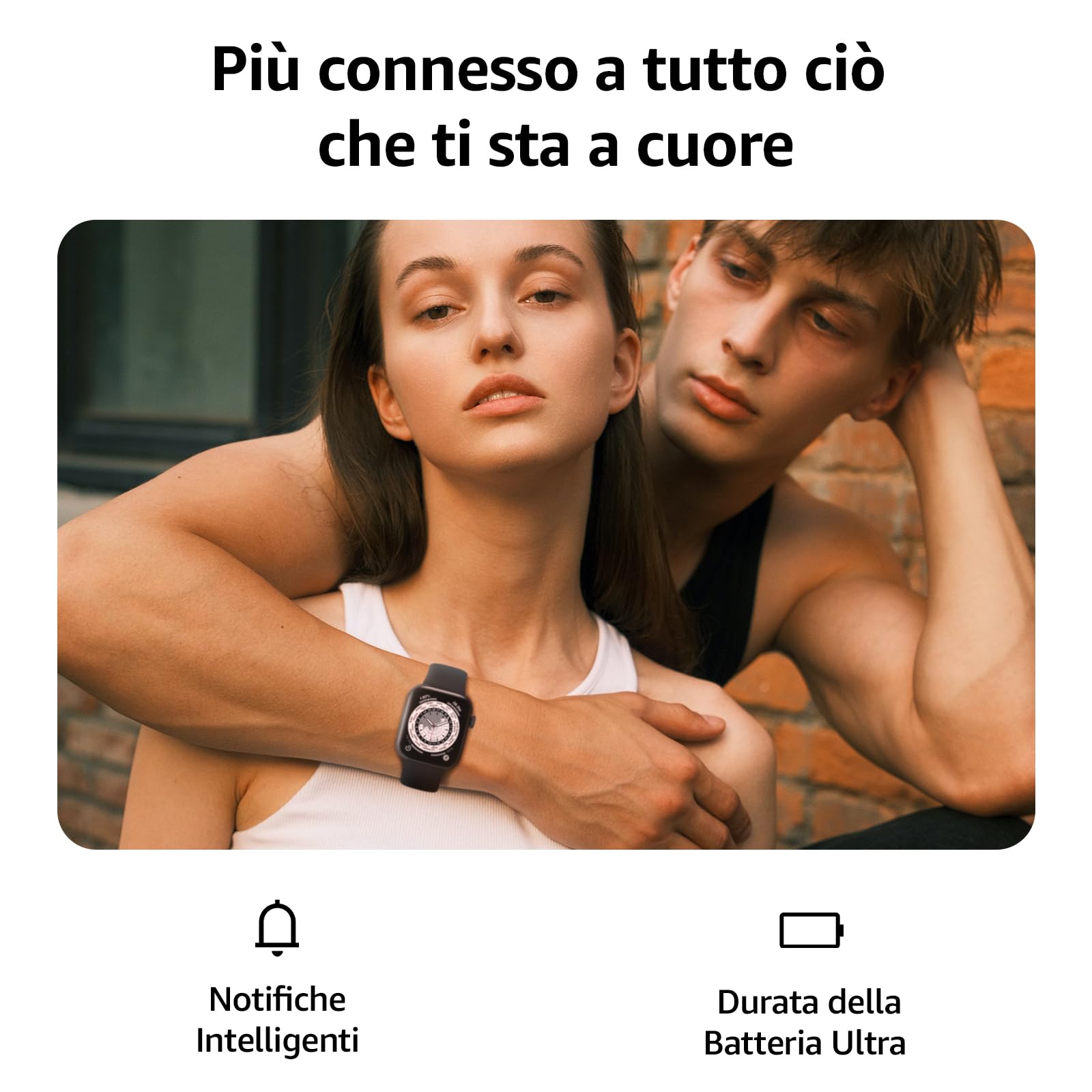 AcclaFit Smartwatch Uomo Donna, 1.85" Full Touch Screen Smartwatch con Effettua/Risposta Chiamate, Fitness Tracker con Pressione Sanguigna e Monitor Sonno, 140+ Sport Step Counter per Android iOS