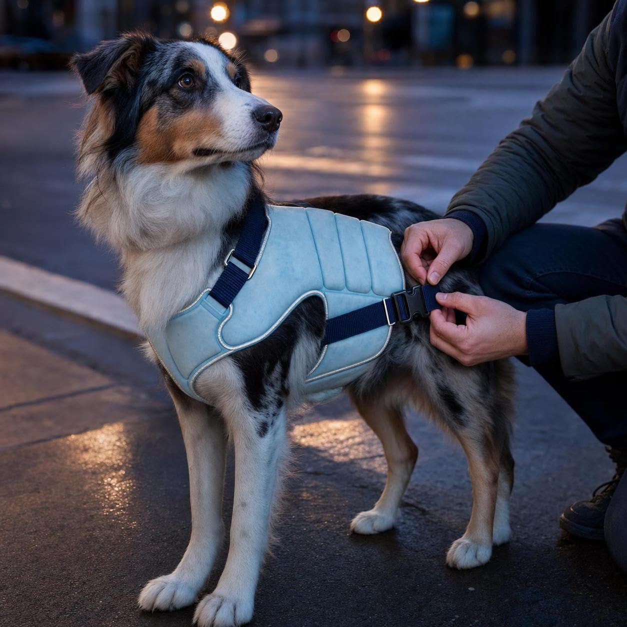 Vêtement rafraîchissant pour Chien - Manteau réfrigérant pour Grands Chiens - Accessoire Chien