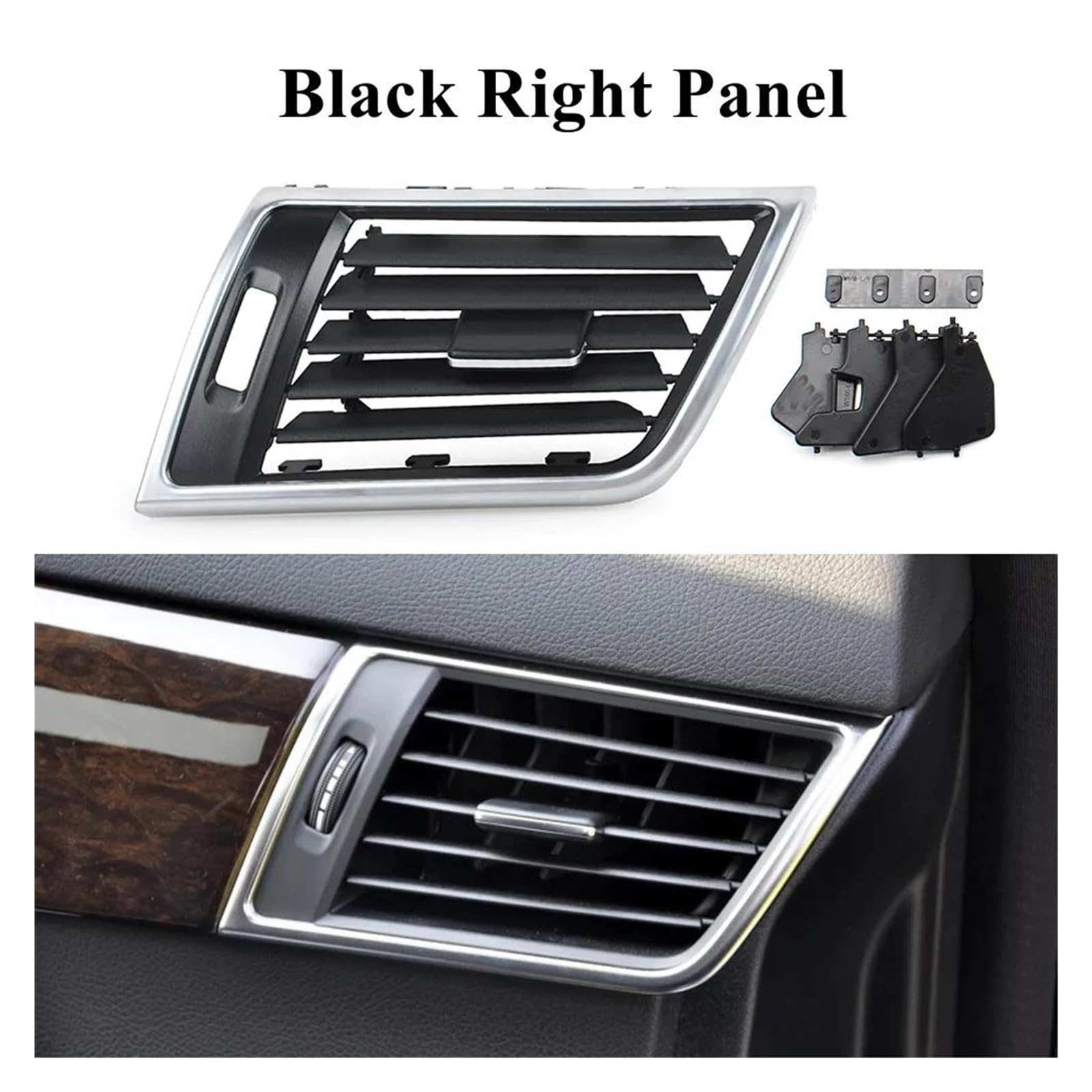 LHD RHD lewa prawa klimatyzacja klimatyzacja AC kratka wylotowa zamiennik dla Benz W166 W292 ML GL GLE GLS 1668302254 (lewy zespół fortepianu) (czarny prawy panel)