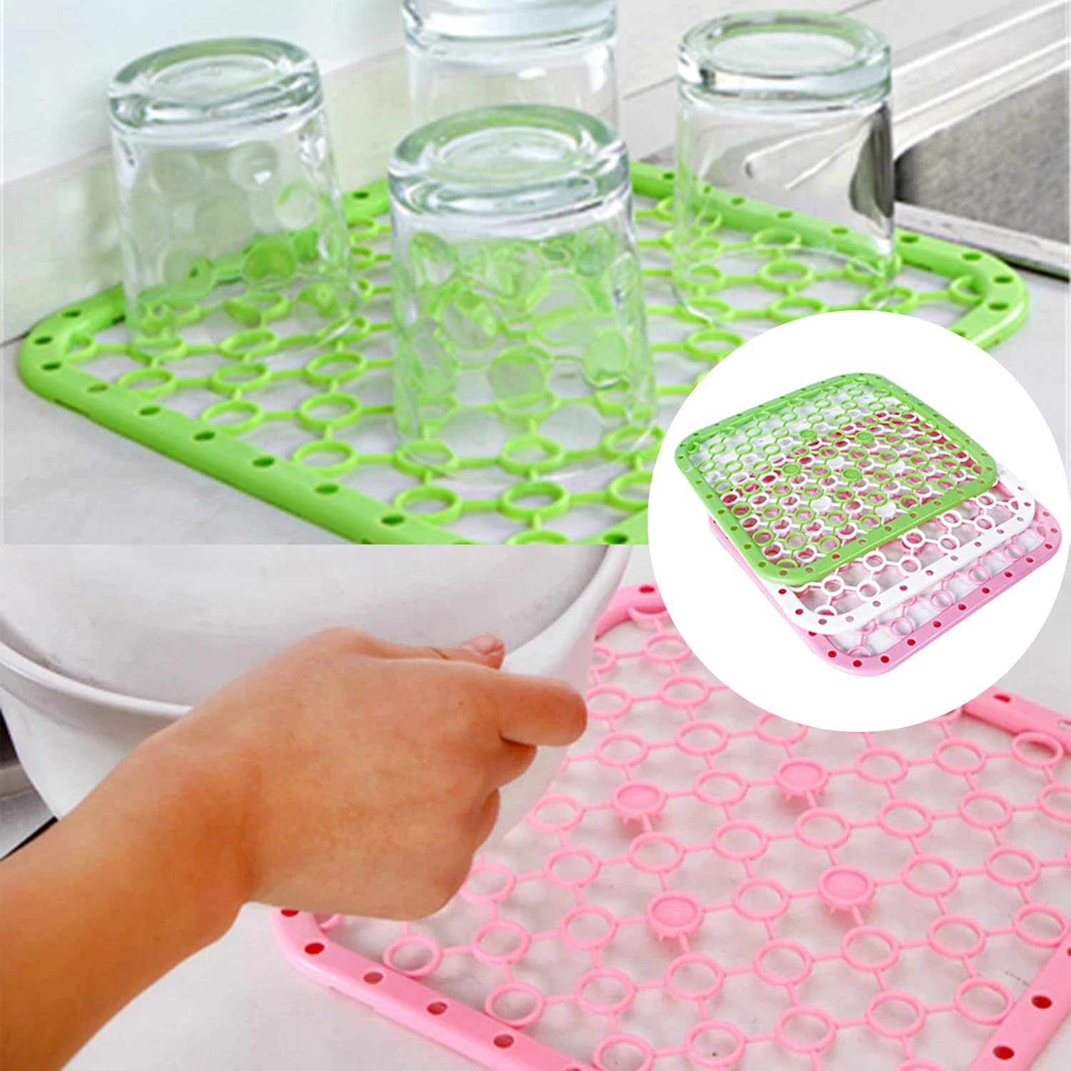 Sink Protector Mat Kitchen Adjustable Sink Mat Large Plastic Sink Mats
