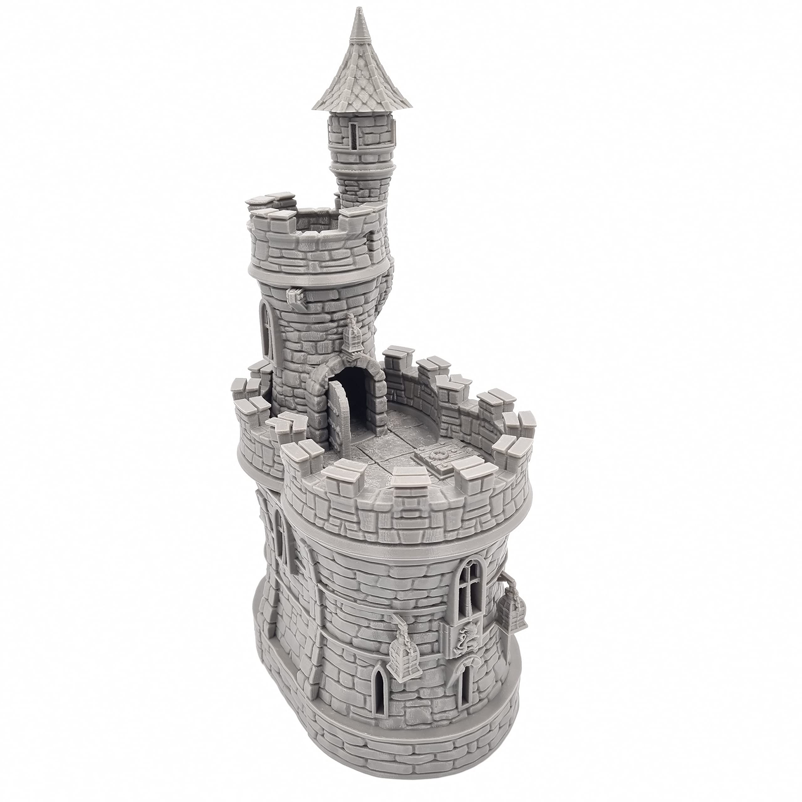 QP3D - Castillo de Barbican Gate House - Paisaje de terreno de fantasía para mesa y RPG 28-32 mm, miniaturas de juego de guerra DnD D&D, impreso en 3D y pintable (clásico)