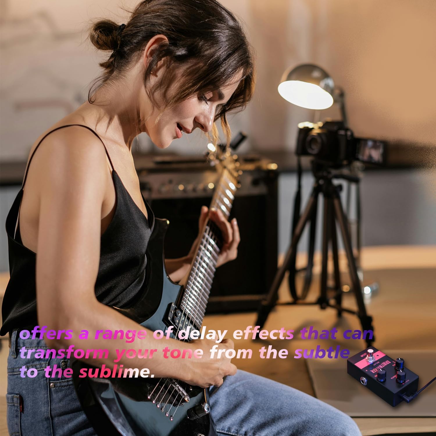 Satone Delay Guitar Pedal,Spritwalker Electric Guitar Effect Pedal Delay DC 9V Mini Analog Delay Pedal True Bypass