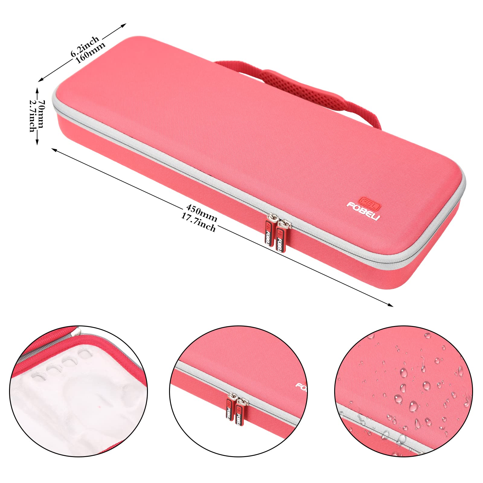 FBLFOBELI - Funda rígida de EVA compatible con teclado inalámbrico mecánico y mouse inalámbrico POP de Logitech POP, Rosado, Moderno
