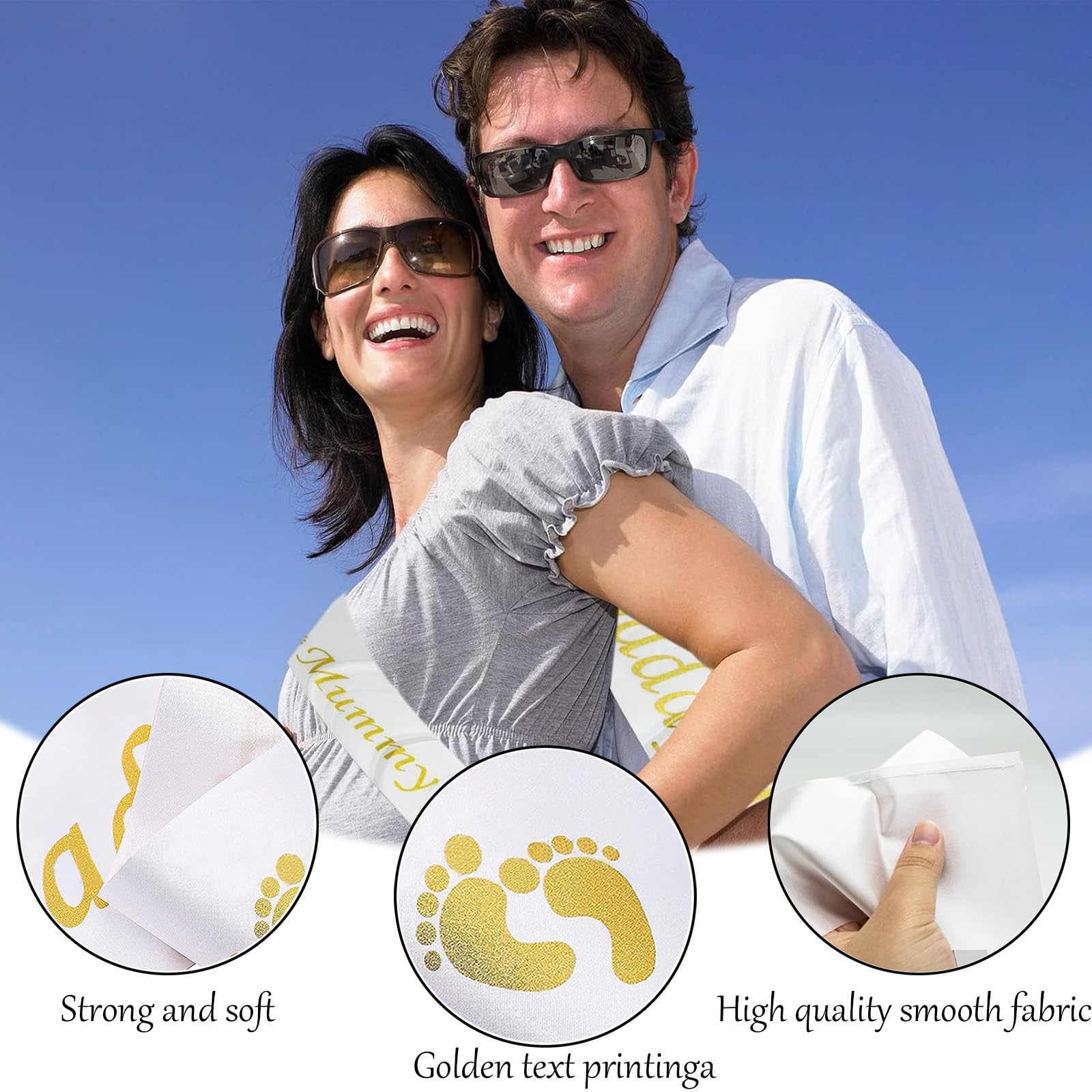 3pcs Mummy To Be Sash, Daddy To Be Sash, Baby Shower Sash Mummy To Be, Party Decorations For Baby Welcome Parties - Image 3