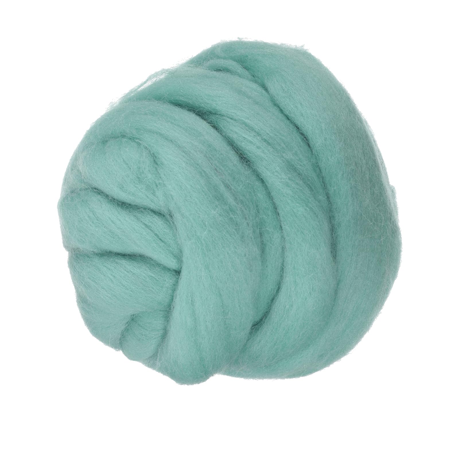 PATIKIL Wool Roving Yarn, 80G/2.82OZ Soft Felting Wool Pure Chunky Roving Yarn Bulk for Needle Felting Knitting Blanket Spinning Weaving DIY Craft, Green