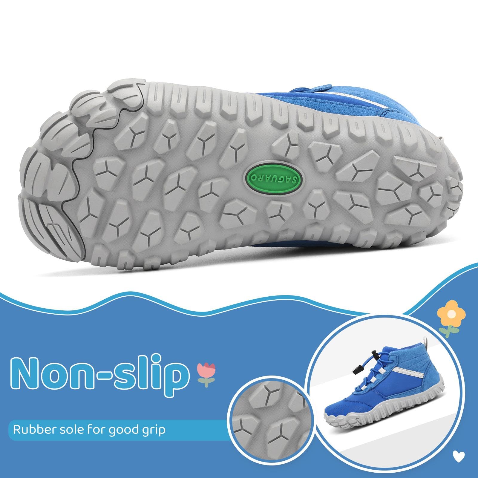 SAGUARO Barefoot minimalistyczne buty dziecięce, antypoślizgowe, rozmiar 24-36