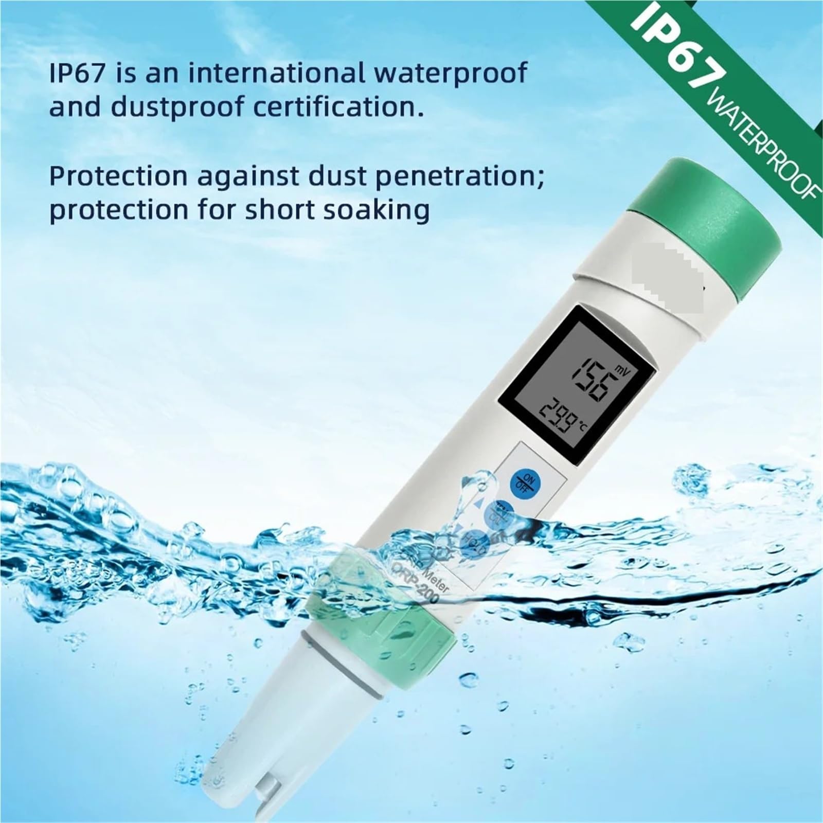 Medidor digital de ORP, pH y TDS, medidor temperatura, resistente al agua con calibración automática, portátil, COM-80/100/200/300/360, Monitor técnico