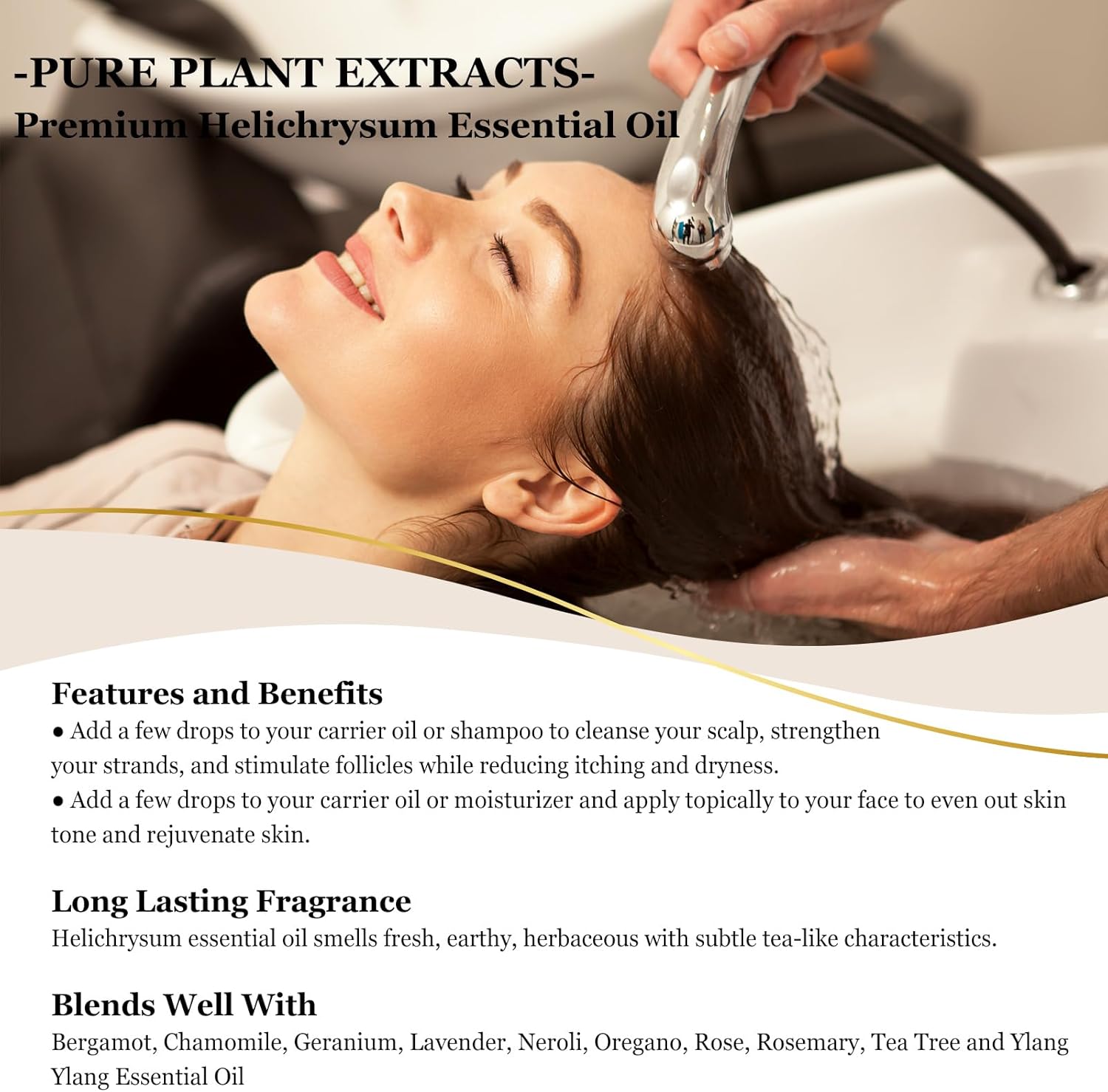 EUQEE Helichrysum Essential Oil 4 oz/118 ml Large Bottle Premium Helichrysum Oil with Glass Dropper - Great for Diffusers, Humidifier, Candle & Soap Making - Image 4