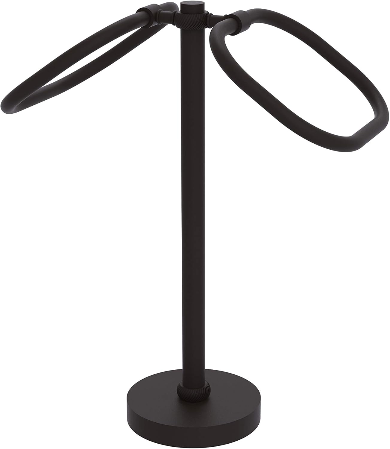Allied Brass TB-20T Two Ring Oval Guest Towel Holder, Oil Rubbed Bronze