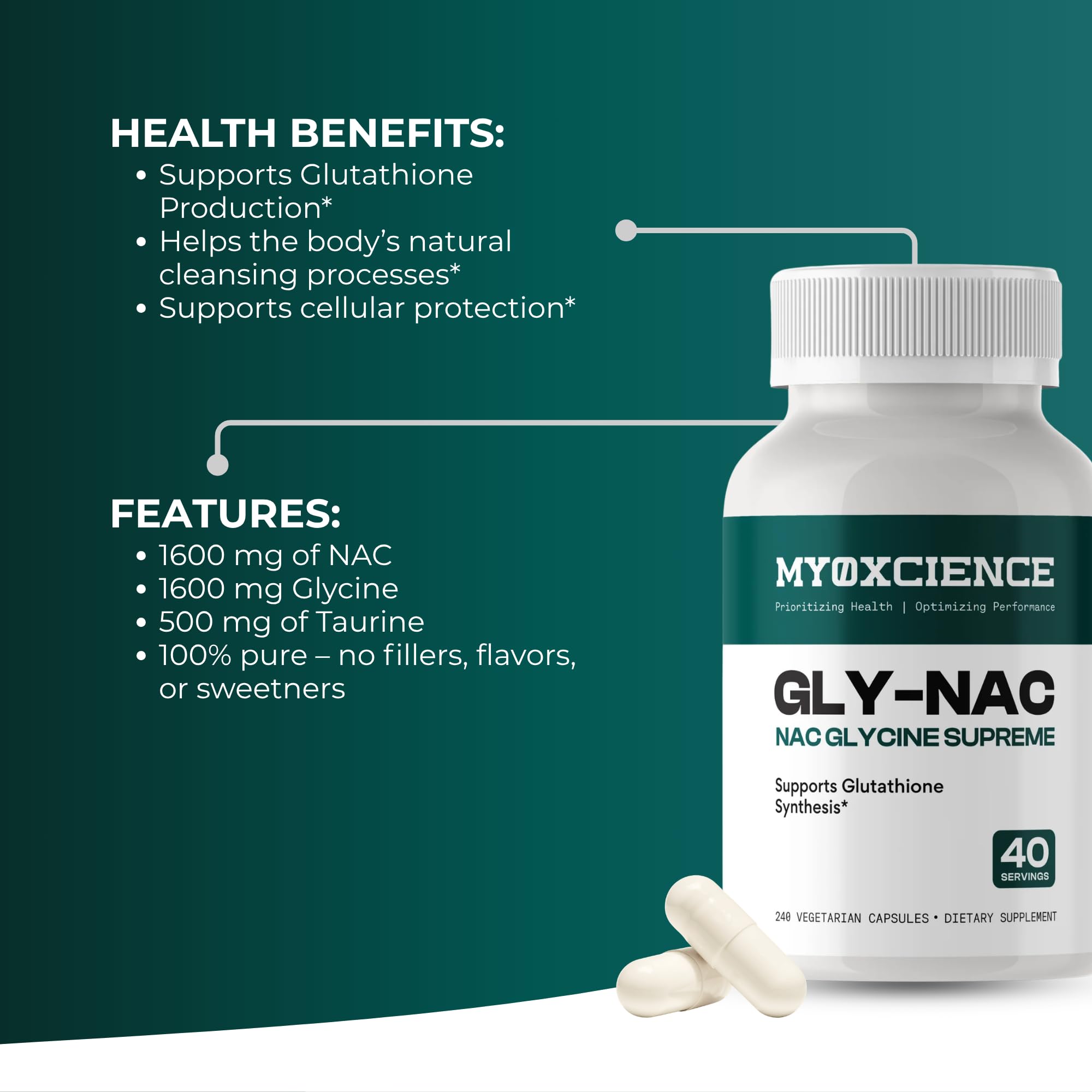 Amazon.com: MYOXCIENCE NAC Supreme Capsules | 1.6 G N-Acetyl-L-Cysteine per  Serving