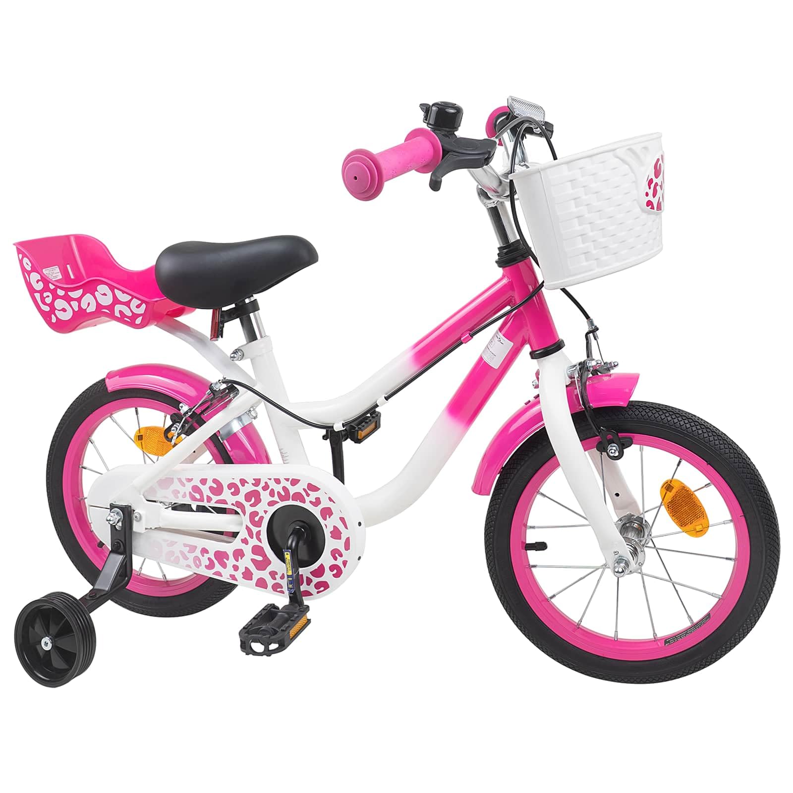 Vélo 12 pouces, cadre en acier rose