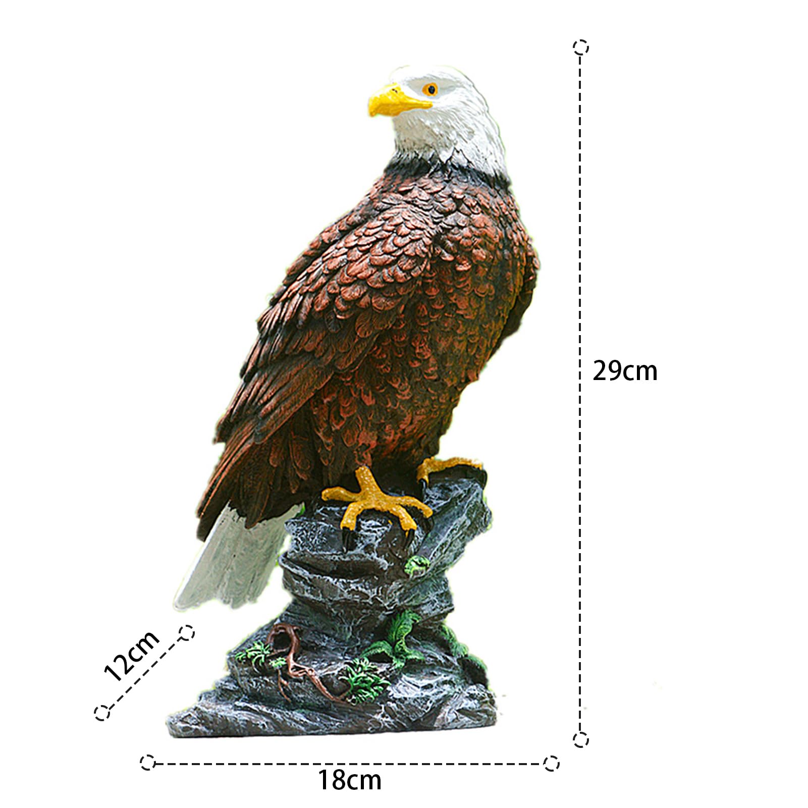 Figurka do zabawy, orzeł bielik, figurka ręcznie malowana, afrykański orzeł morski, figurka do zabawy, ok. 29 cm, figurka zwierzęca, badanie skrzydlatego świata zwierząt i nauka zachowań