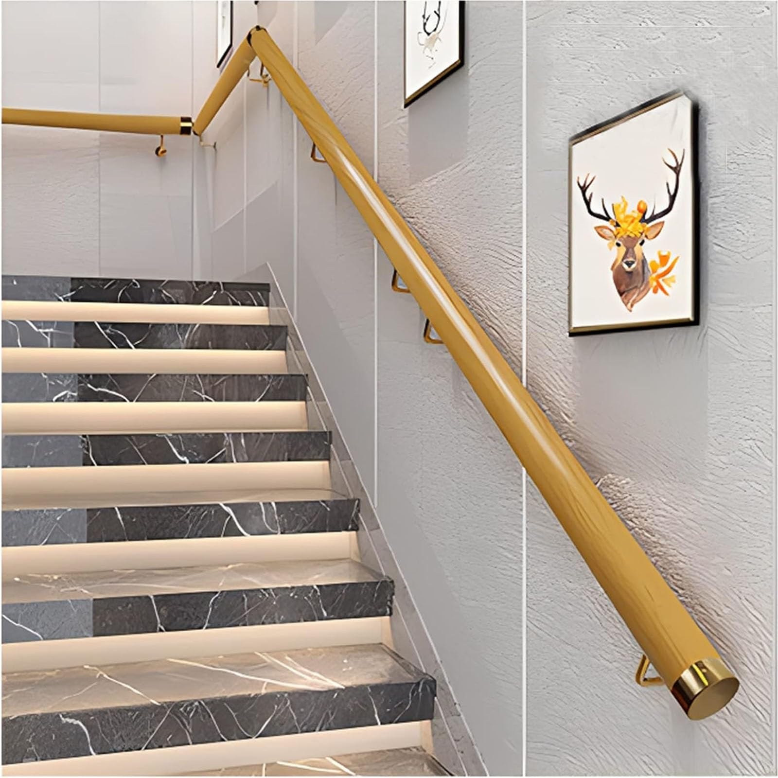 Rambarde en bois pour escaliers de terrasse et couloirs de maison familiale