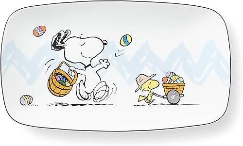 Lenox Peanuts - Bandeja de Pascua Snoopy Hors D'Oeuvres, 1 unidad, multicolor