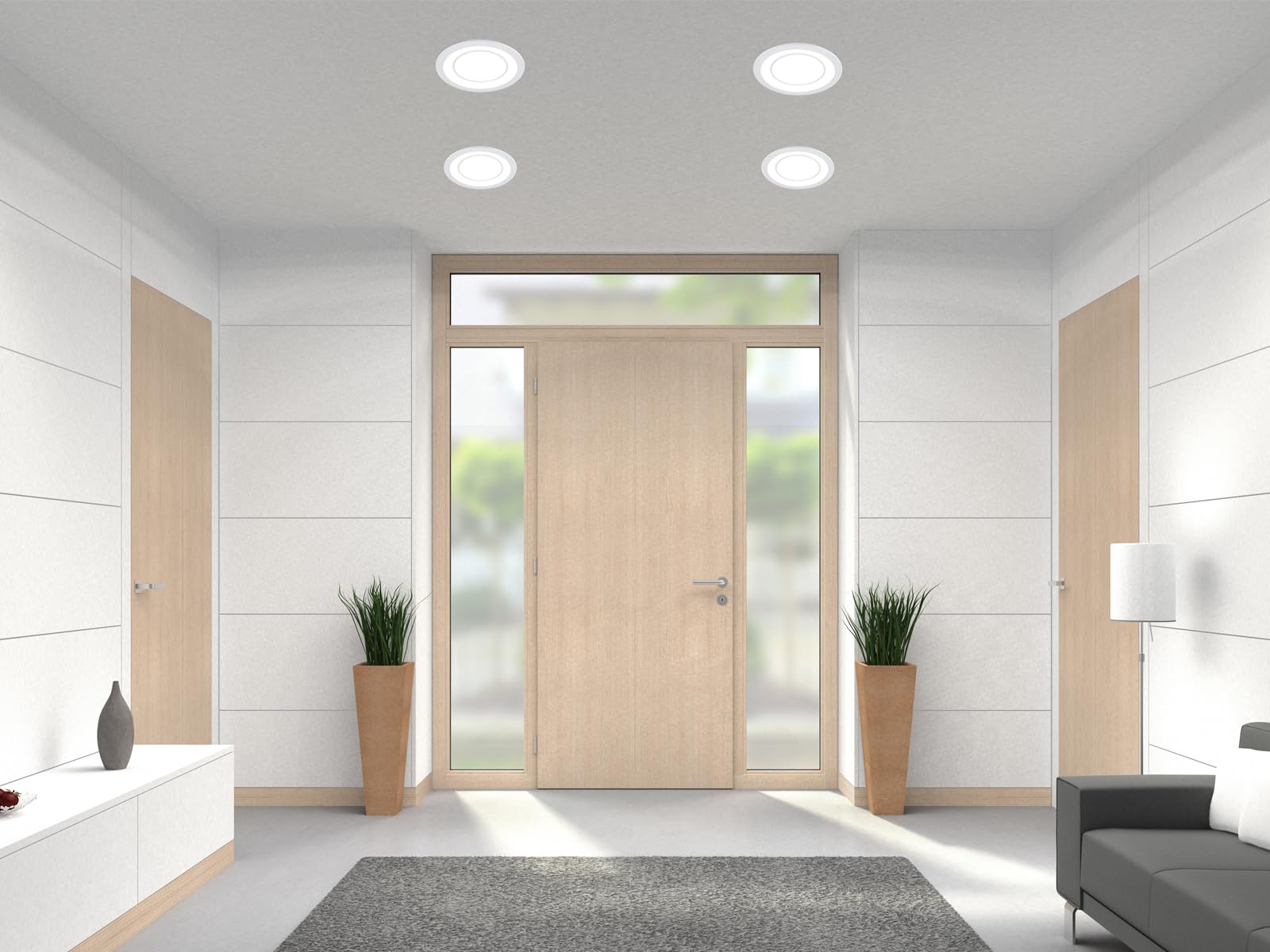 Trio Leuchten Foco LED empotrable Core 652610131, plástico, color blanco, incluye LED de 10 W