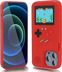 WeLohas capa Gameboy para iPhone 13/13 Pro, portátil retro 168 jogos clássicos, capa de jogo com display de vídeo colorido para iPhone, capa de telefone antiarranhões à prova de choque para iPhone