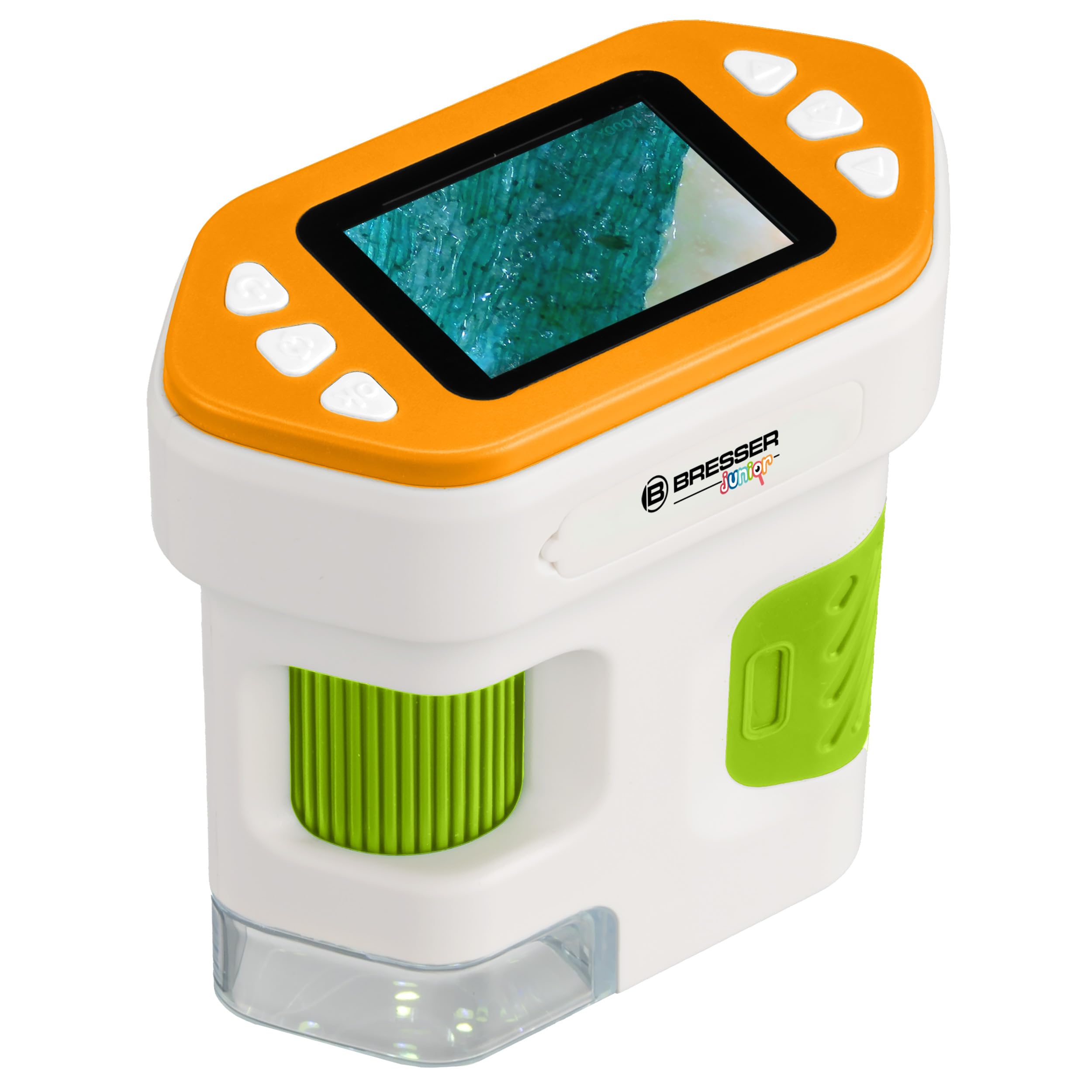 Bresser Junior Digitales Taschenmikroskop für Kinder mit Display Foto Video USB-C bis 94x Vergrößerung