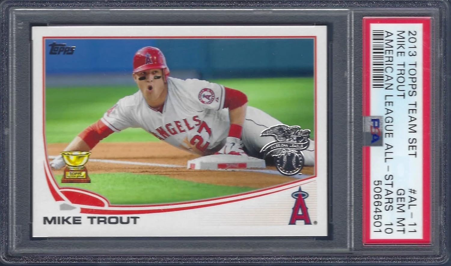 PSA 10 MIKE TROUT 2013 ALL STAR GOLD ROOKIE CUP GRADED PSA GEM MINT 10 ANGELS SUPERSTAR MVP