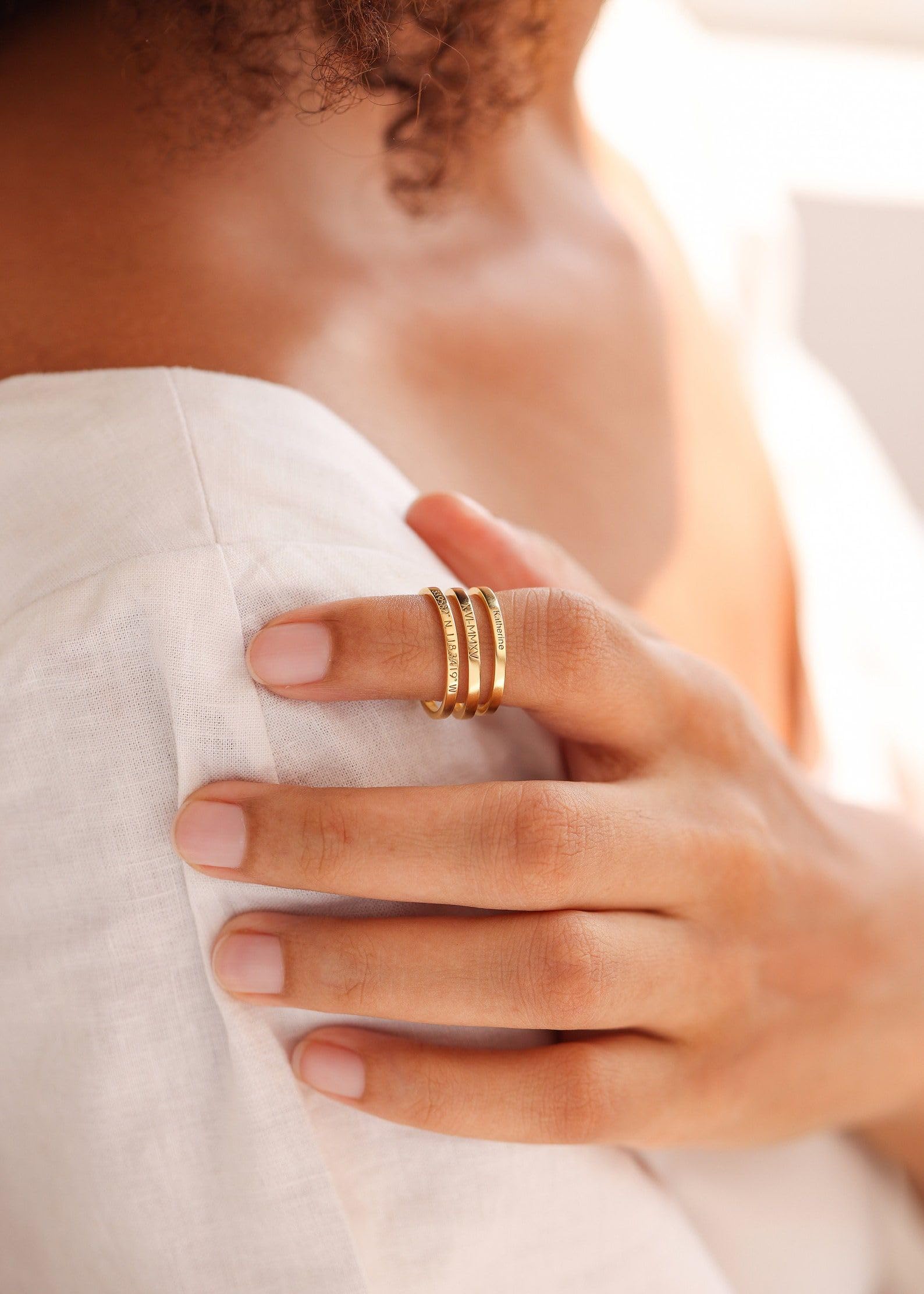 Mejor amigo personalizado anillo 925 anillo de la promesa de plata de ley para el amigo nombre grabado personalizado compromiso de la clase personalizada Minimista aniversario hecho