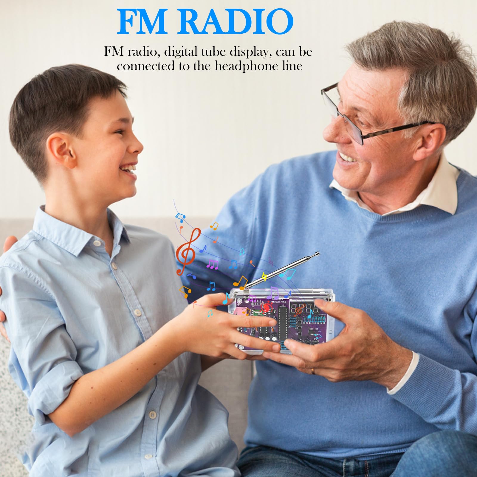 Kit de Radio FM, Kits de Práctica de Soldadura, Kit de Receptor FM de Radio Digital con 2 Modos de Fuente de Alimentación para Escuelas, Investigadores, Entusiastas del Bricolaje
