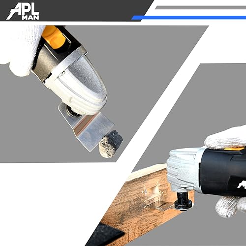 Miniatura 3 de APLMAN Herramienta oscilante multiusos, multiherramienta oscilante de 1.6 amperios con ángulo de oscilación de 3.2°, velocidad única y 8 accesorios,