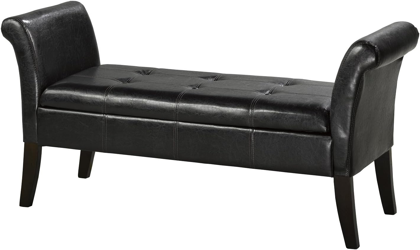 Brassex Storage Bench, Espresso Home & Kitchen