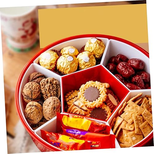 Miniatura 5 de Bandeja de servir plato caja de aperitivos, plato de caramelos, caja de almacenamiento de aperitivos chinos, bandeja para servir boda, divisor de