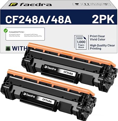 48A CF248A Black (Latest Chip) Toner Cartridge Compatible for HP CF248A 48A