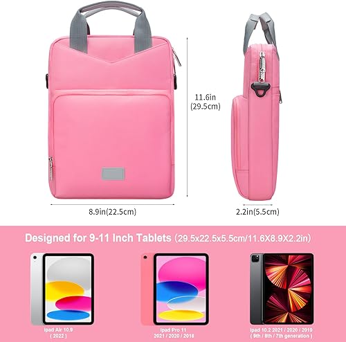 Miniatura 2 de Bolsas de tableta de 9 a 11 pulgadas para mujer, funda acolchada de transporte para iPad Pro 11 (2022-2018), iPad 10.9 (10. generación), iPad Air