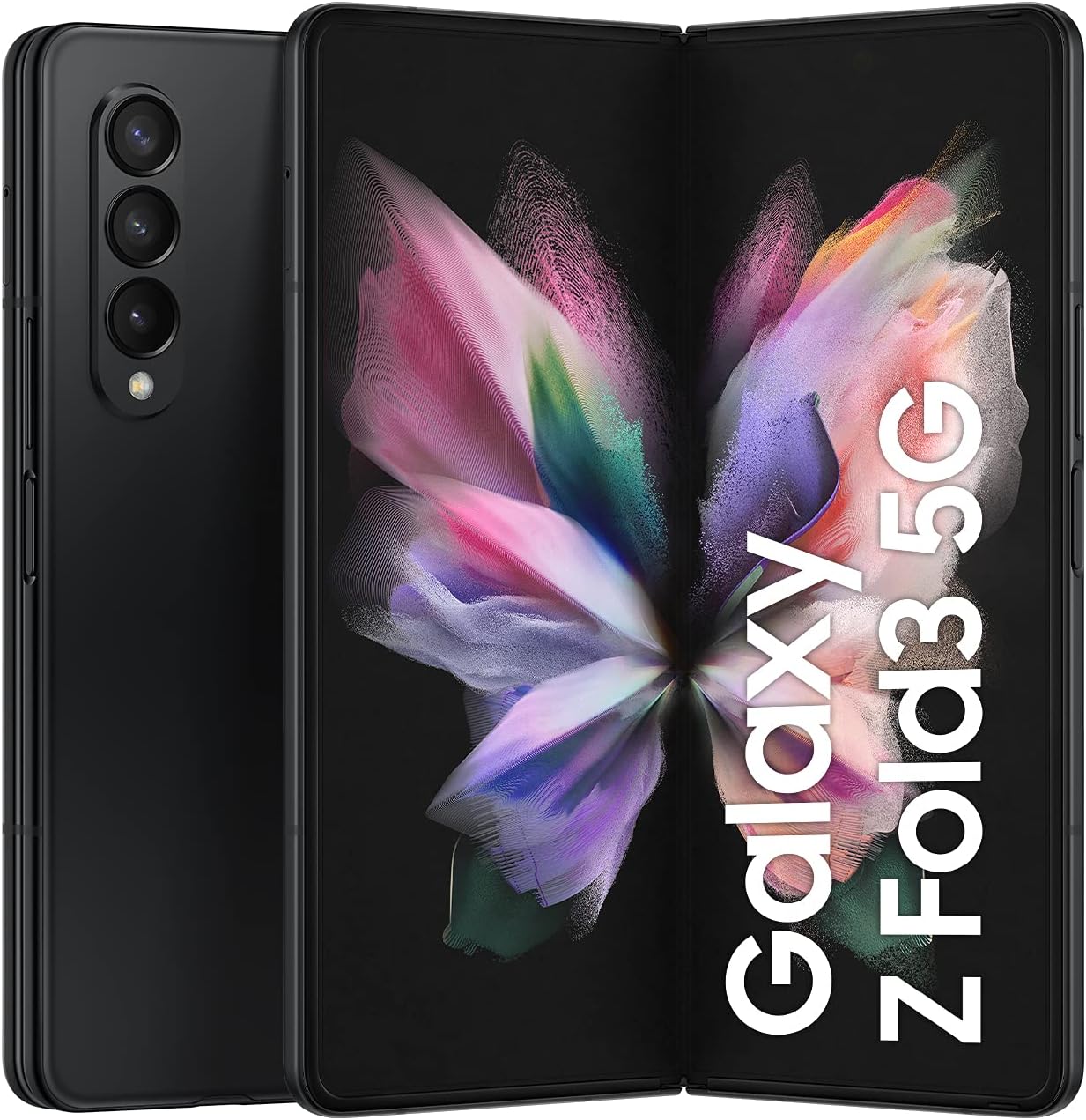 Samsung Galaxy Z Fold3 5G Mobile Phone SIM Free Android Folding Smartphone 256GB Phantom Black (Renewed)