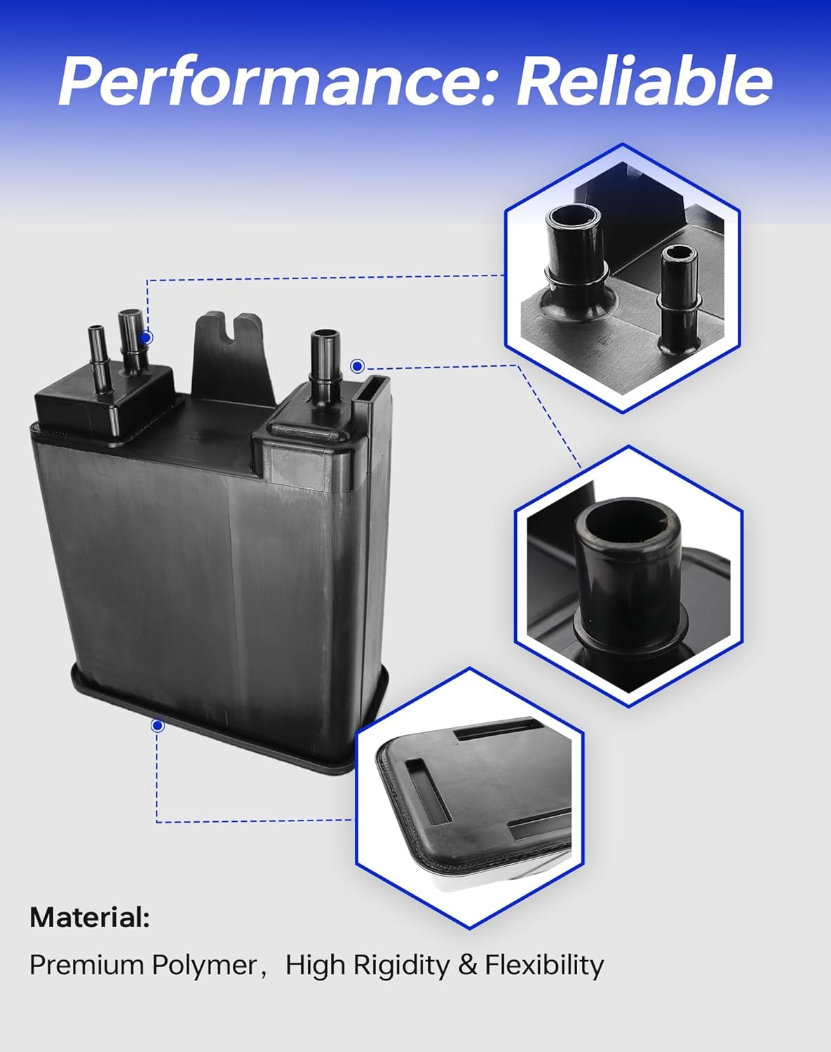 Flecto 22963841 Vapor Canister Charcoal Canister Evap Compatible with GMC Yukon XL, Chevy Suburban Avalanche 1500 Cadillac Escalade ESV EXT Hummer H2 2004-2016 5.3L 6.0L 6.2L Replace# 911-199 12573649