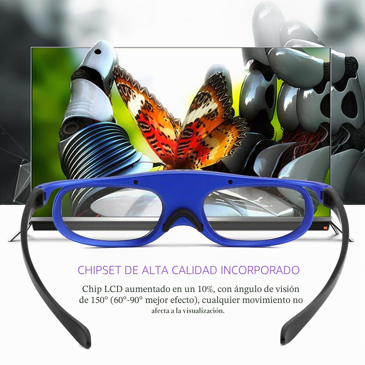Gafas 3D recargables 3D para todos los proyectores DLP Link 3D compatibles con Acer ViewSonic BenQ Optoma Viewsonic DLP proyector DLP