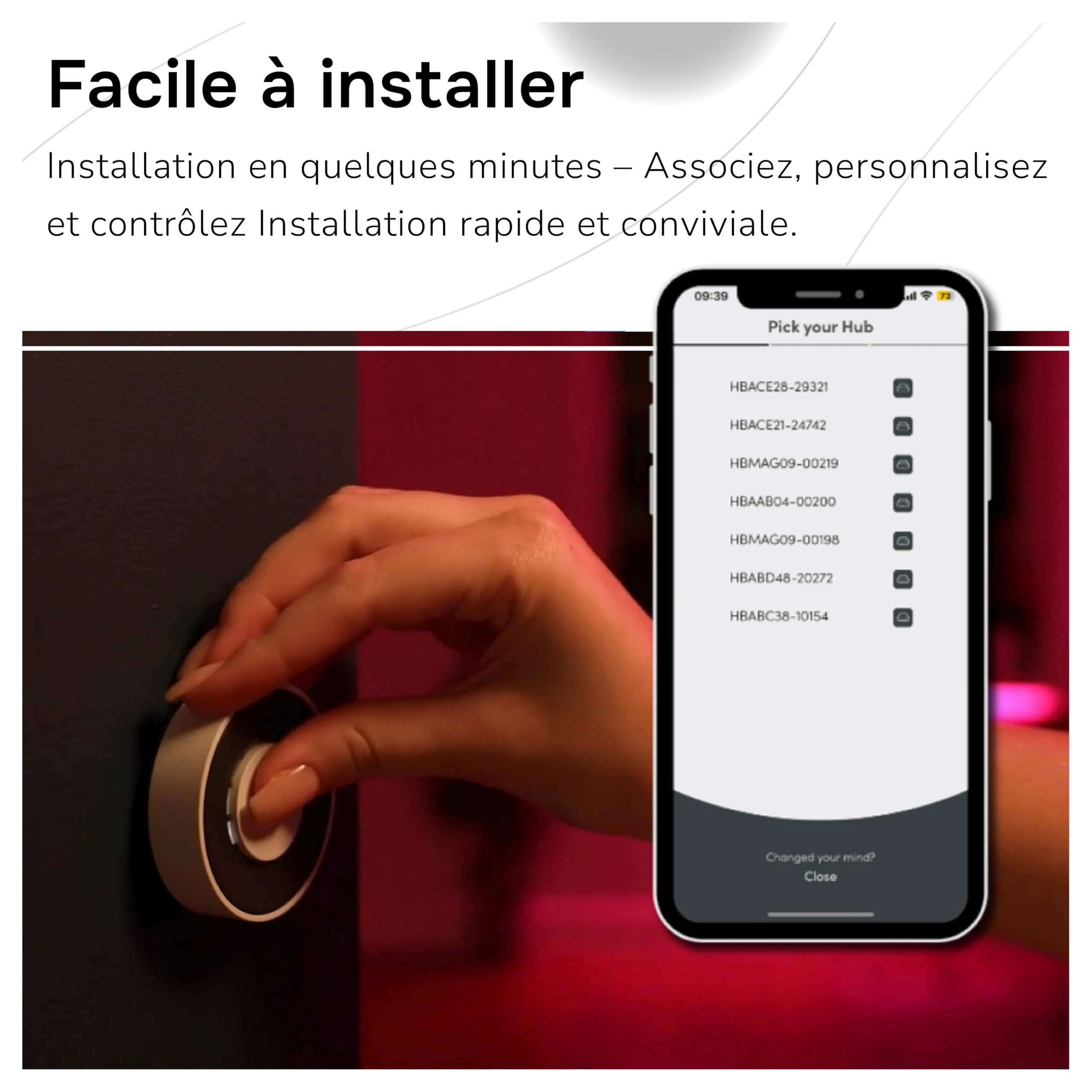 Flic Twist Starter Pack : Contrôleur sans fil – Commandez lumières, musique, volets et routines par pression, rotation, double pression. Inclut Flic Twist & Hub Mini, configurable.