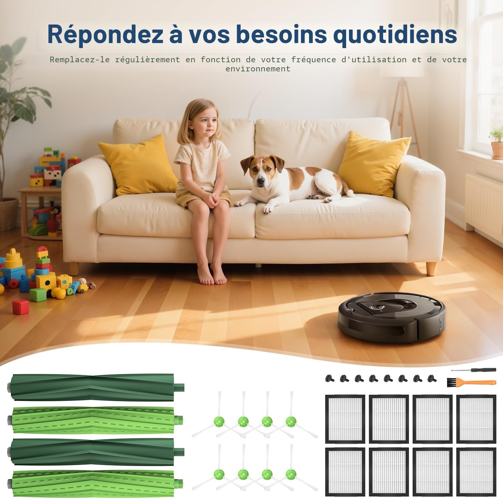 22 pièces accessoires pour aspirateur iRobot Roomba i7 j7 i3 i4 i6 i8 E5 E6 E7 séries E/I/J