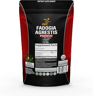 Fadogia Agrestis Extract Pills (Maximum Strength) 1,000mg Servings | Supports Athletic Performance, Strength, Drive | Organic, Non GMO, Third Party Tested, Supplement | 100 Veggie Capsules